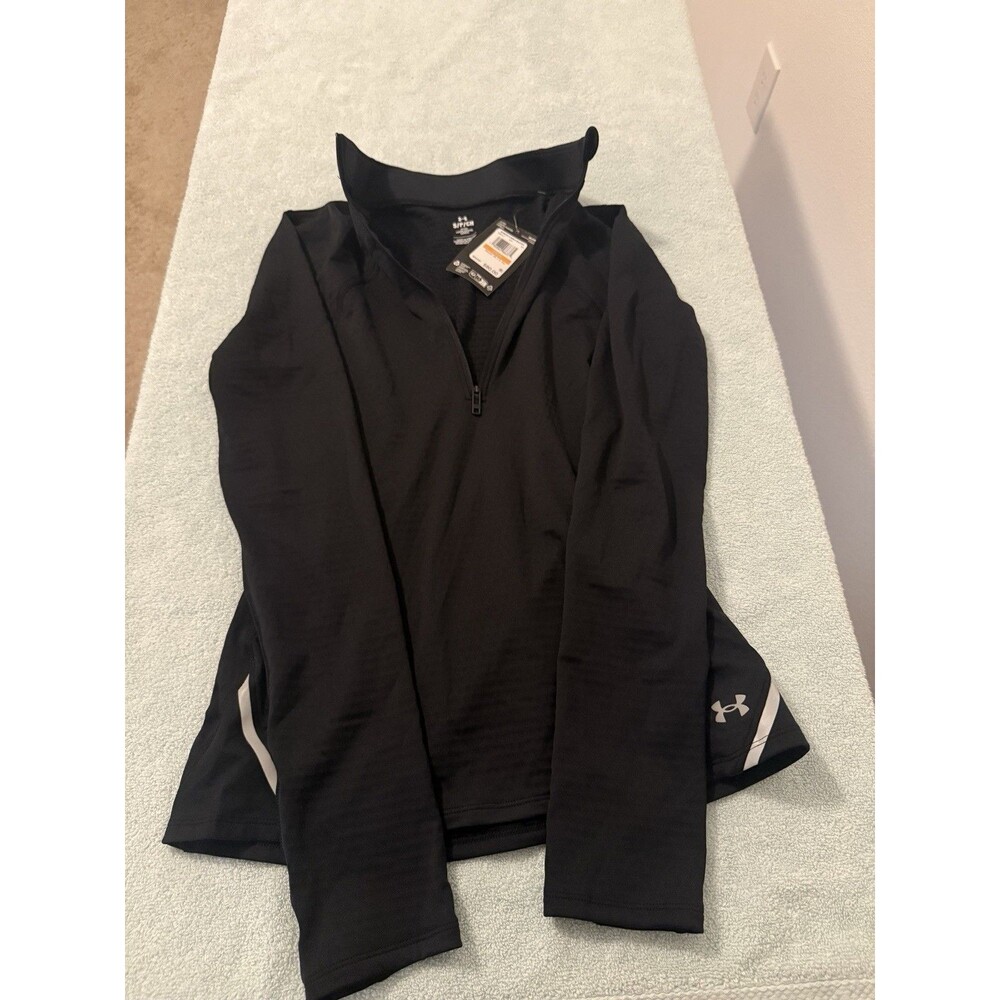 Under Armour Vanish CW 1/2 Zip Womens Small Black Pullover NWT $80 MSRP